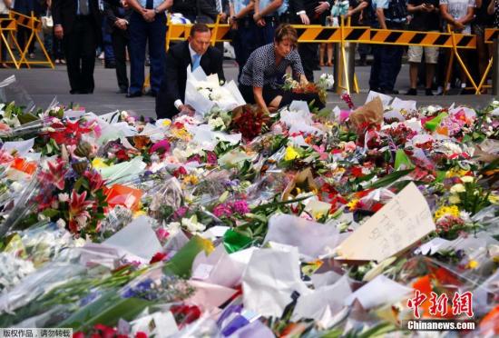 澳大利亞悉尼將舉行咖啡館劫持案一週年悼念活動 現場佈置獻花