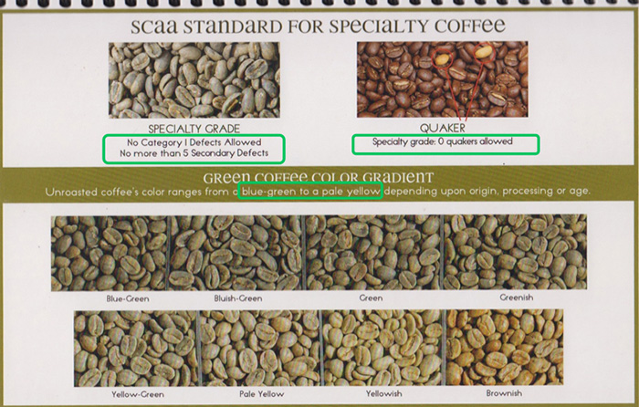 精品咖啡豆：SCAA pecialty Coffee精品咖啡生豆的標準