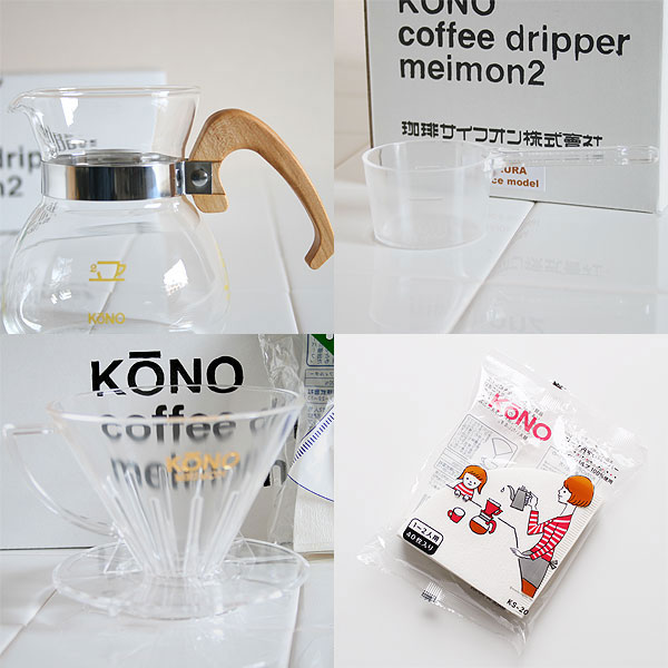 咖啡衝煮器具Kono品牌：日本Kono名門 櫻花木柄 手衝咖啡分享壺