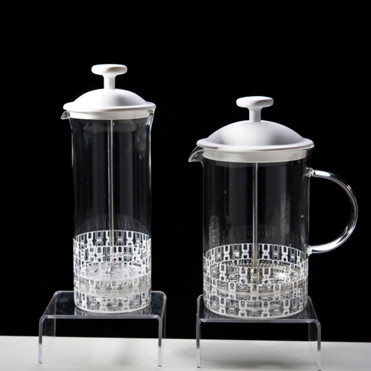 咖啡衝煮器具：樂透濾壓式咖啡壺 奶泡器 耐熱玻璃法壓壺