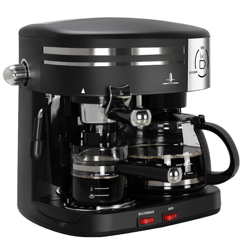 家用意式美式咖啡機：家用全自動咖啡機 高壓蒸汽式打奶泡磨豆