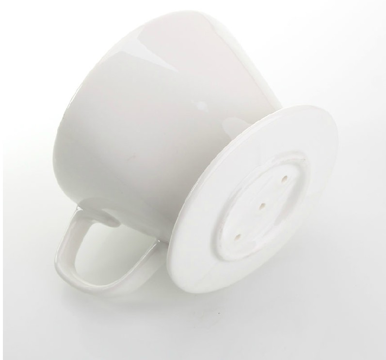 EMJA3孔手衝咖啡壺陶瓷濾杯過濾器 滴漏式濾壓壺咖啡杯過濾杯