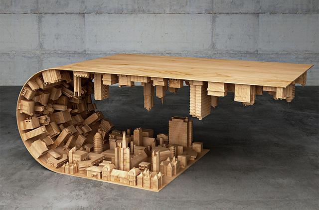 塞浦路斯設計師打造“翻轉城市＂咖啡桌 設計魅力讓你腦洞大開