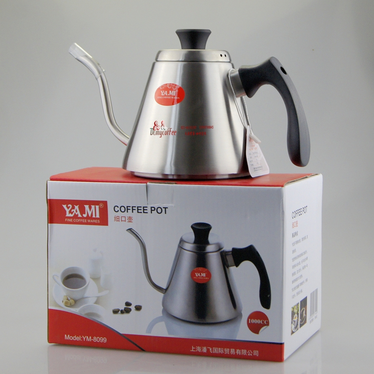 亞米YAMI8099日式細口壺 不鏽鋼手衝壺1000CC單品咖啡專用宮廷壺