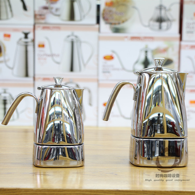 臺灣TIAMO咖啡器具品牌：摩卡壺正不鏽鋼亮光 意大利式咖啡壺製作
