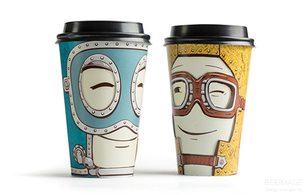 Gawatt心情咖啡杯 通過轉動杯子或者杯套 改變杯子上卡通人物表情