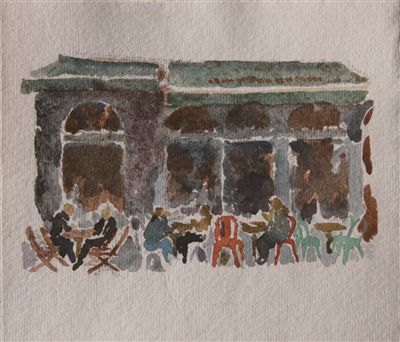 咖啡和繪畫的偶遇 手繪倫敦街頭咖啡館 生活和藝術結合 自由隨性