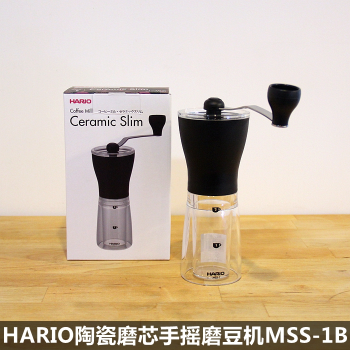 日本Hario咖啡品牌：陶瓷磨芯 輕巧型家用式咖啡手搖磨豆機使用
