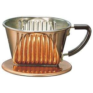KALITA銅質三孔濾杯 滴濾式咖啡衝煮方式專用咖啡濾杯的使用操作