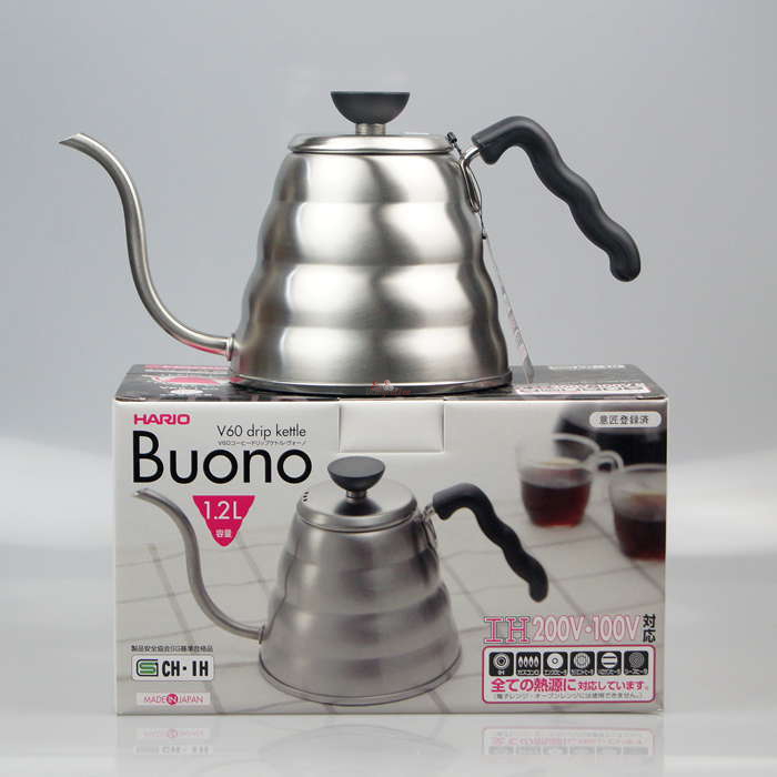 日本哈里歐HARIO不鏽鋼手衝咖啡壺 細口壺 虹吸壺衝煮方式操作
