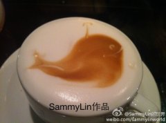 SammyLin咖啡拉花作品：鯨魚