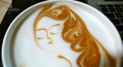 Caffe Sospeso拿鐵咖啡拉花作品：她