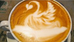 Caffe Sospeso拿鐵咖啡拉花作品：天鵝