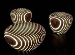 流線型設計的精緻LED咖啡桌