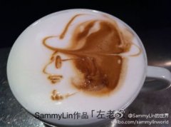 SammyLin咖啡拉花作品：左老闆