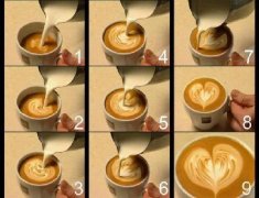 咖啡拉花之愛心heart步驟方法