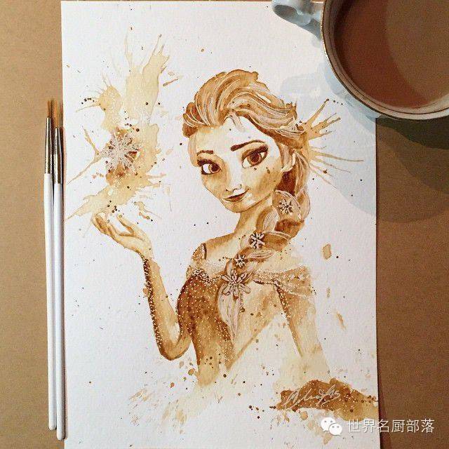 咖啡和藝術的完美結合 咖啡作畫