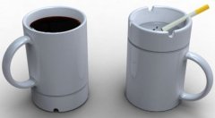 創意咖啡杯設計 帶菸灰缸的咖啡杯設計