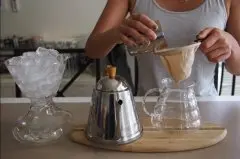 法蘭絨手衝冰咖啡製作 一款咖啡館夏日必備的咖啡