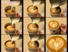 意式咖啡花式咖啡愛心heart拉花步驟教學