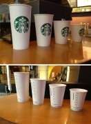 咖啡杯子尺寸 星巴克咖啡杯解釋小杯、中杯、大杯、超大杯