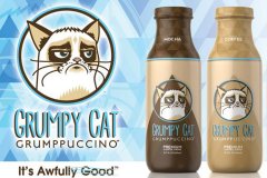 Grumpy Cat進軍咖啡行業，推出瓶裝咖啡飲料“Grumppuccino”