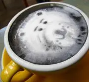 真正的黑咖啡 英國和澳洲咖啡館的歌德拿鐵 活性炭咖啡拉花藝術